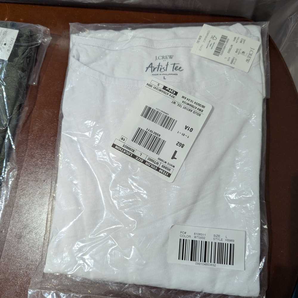 J. Crew White Artist Tee